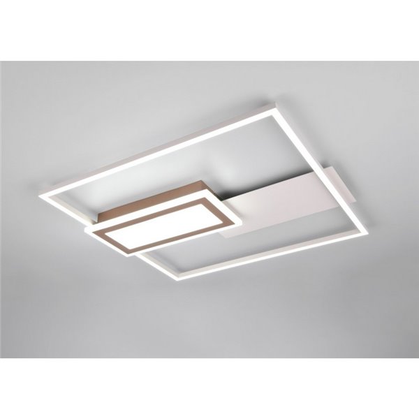 Luminária de teto LED quadrada SPIRO 32W 3800lm, regulável 2700 - 6500K, controle remoto e luz noturna IP20