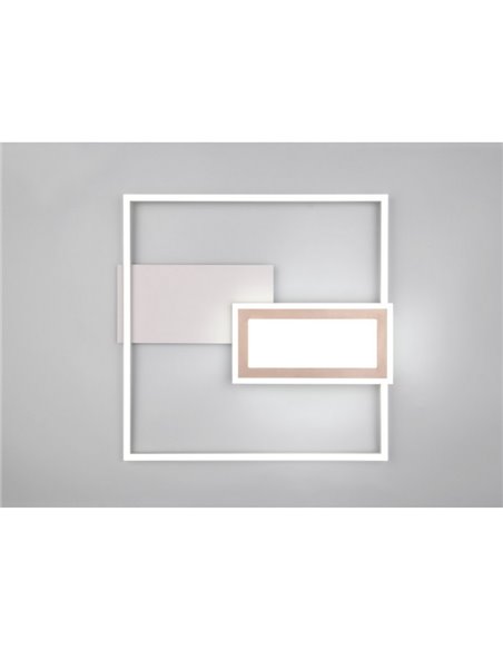 Luminária de teto LED quadrada SPIRO 32W 3800lm, regulável 2700 - 6500K, controle remoto e luz noturna IP20