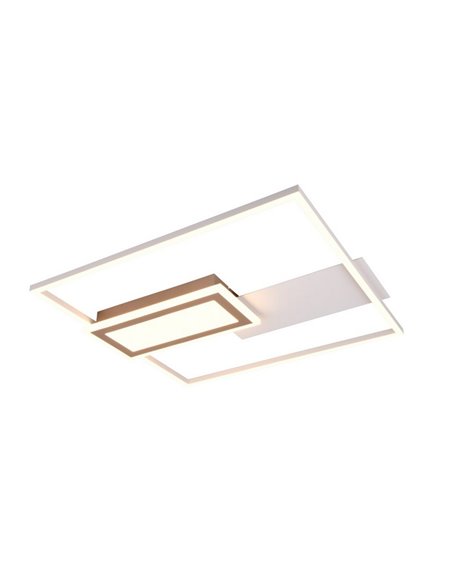 Luminária de teto LED quadrada SPIRO 32W 3800lm, regulável 2700 - 6500K, controle remoto e luz noturna IP20