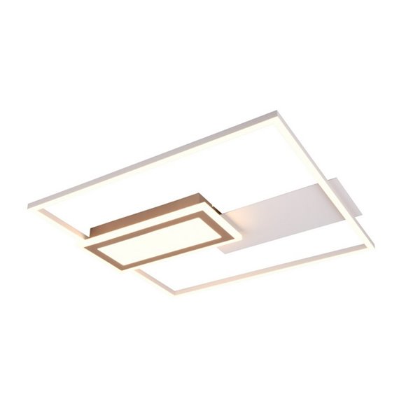 Plafonnier LED carré SPIRO 32W 3800lm, dimmable 2700 - 6500K, télécommande et veilleuse IP20