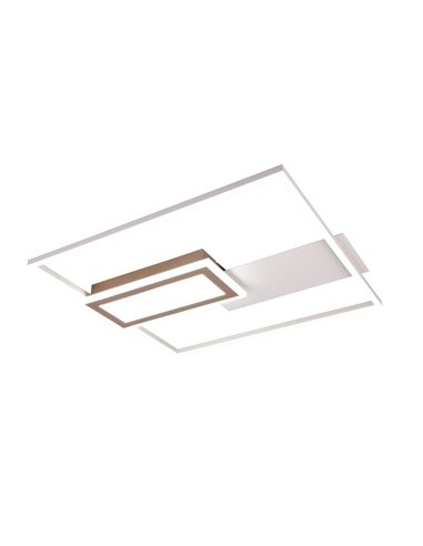 Plafón LED de techo cuadrado SPIRO 32W 3800lm,regulable 2700 - 6500K,  mando a distancia y luz nocturna IP20