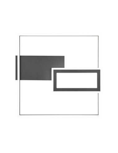 Plafonnier LED carré SPIRO 32W 3800lm, dimmable 2700 - 6500K, télécommande et veilleuse IP20