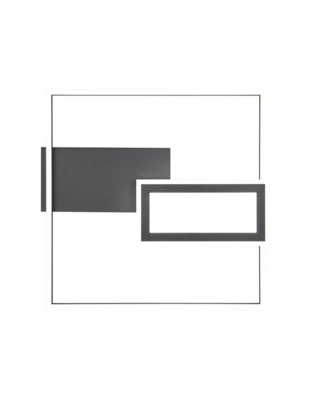 Plafonnier LED carré SPIRO 32W 3800lm, dimmable 2700 - 6500K, télécommande et veilleuse IP20