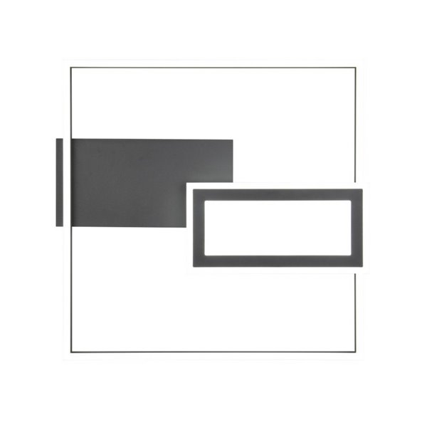 Plafonnier LED carré SPIRO 32W 3800lm, dimmable 2700 - 6500K, télécommande et veilleuse IP20