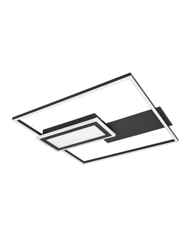 Luminária de teto LED quadrada SPIRO 32W 3800lm, regulável 2700 - 6500K, controle remoto e luz noturna IP20