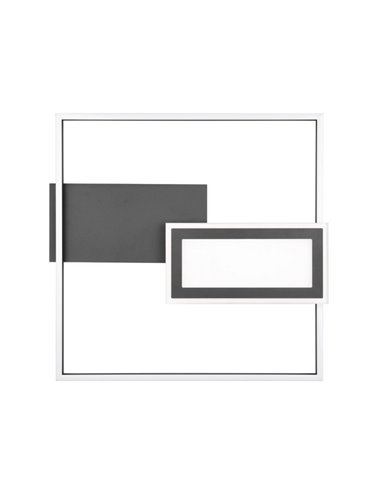 Luminária de teto LED quadrada SPIRO 32W 3800lm, regulável 2700 - 6500K, controle remoto e luz noturna IP20