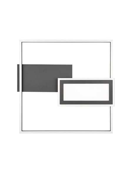 Plafón LED de techo cuadrado SPIRO 32W 3800lm,regulable 2700 - 6500K,  mando a distancia y luz nocturna IP20