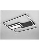 Plafón LED de techo cuadrado SPIRO 32W 3800lm,regulable 2700 - 6500K,  mando a distancia y luz nocturna IP20