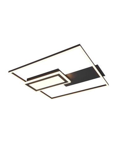 Plafón LED de techo cuadrado SPIRO 32W 3800lm,regulable 2700 - 6500K,  mando a distancia y luz nocturna IP20