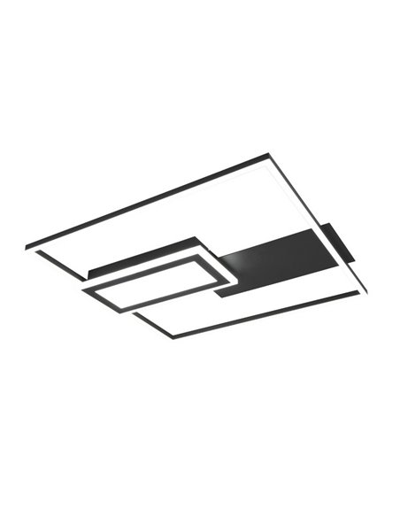 Plafón LED de techo cuadrado SPIRO 32W 3800lm,regulable 2700 - 6500K,  mando a distancia y luz nocturna IP20