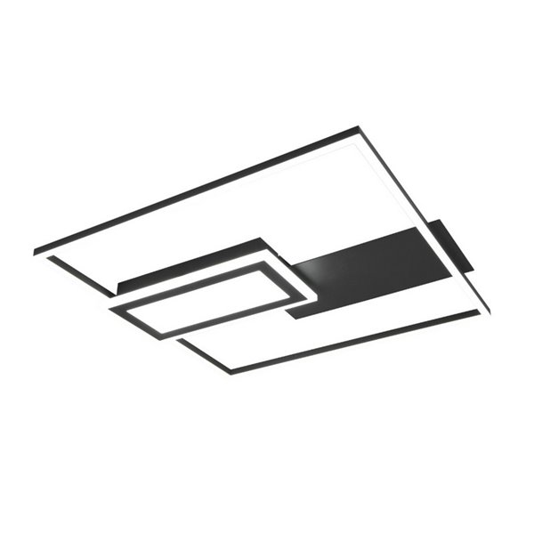 Luminária de teto LED quadrada SPIRO 32W 3800lm, regulável 2700 - 6500K, controle remoto e luz noturna IP20