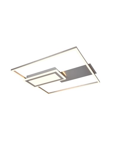 Luminária de teto LED quadrada SPIRO 32W 3800lm, regulável 2700 - 6500K, controle remoto e luz noturna IP20