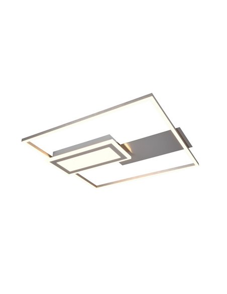 Plafonnier LED carré SPIRO 32W 3800lm, dimmable 2700 - 6500K, télécommande et veilleuse IP20