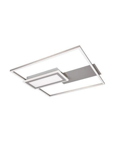 Luminária de teto LED quadrada SPIRO 32W 3800lm, regulável 2700 - 6500K, controle remoto e luz noturna IP20