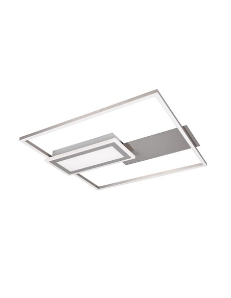 Plafonnier LED carré SPIRO 32W 3800lm, dimmable 2700 - 6500K, télécommande et veilleuse IP20