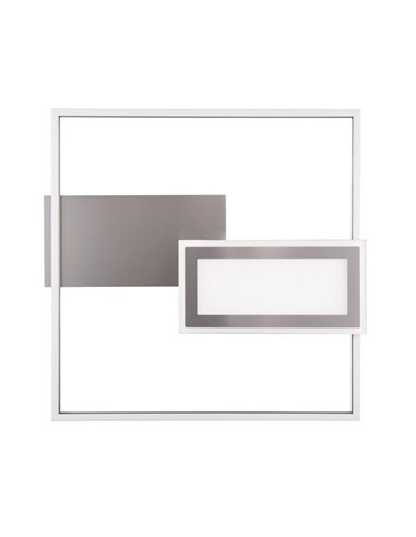 Plafón LED de techo cuadrado SPIRO 32W 3800lm,regulable 2700 - 6500K,  mando a distancia y luz nocturna IP20