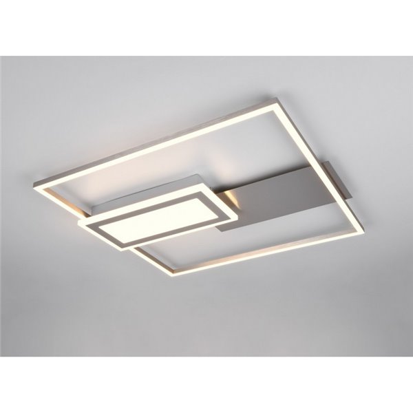 Plafón LED de techo cuadrado SPIRO 32W 3800lm,regulable 2700 - 6500K,  mando a distancia y luz nocturna IP20