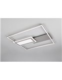 Luminária de teto LED quadrada SPIRO 32W 3800lm, regulável 2700 - 6500K, controle remoto e luz noturna IP20