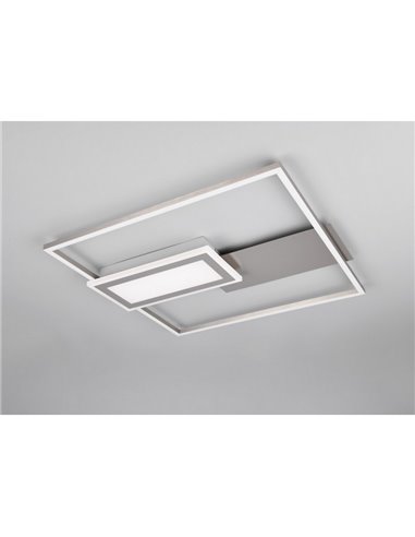 Plafón LED de techo cuadrado SPIRO 32W 3800lm,regulable 2700 - 6500K,  mando a distancia y luz nocturna IP20