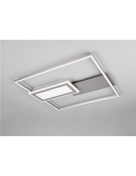 Plafón LED de techo cuadrado SPIRO 32W 3800lm,regulable 2700 - 6500K,  mando a distancia y luz nocturna IP20