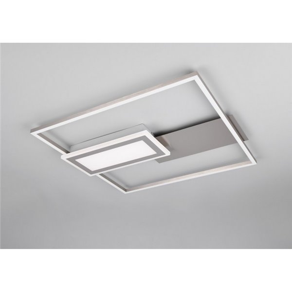 Plafón LED de techo cuadrado SPIRO 32W 3800lm,regulable 2700 - 6500K,  mando a distancia y luz nocturna IP20