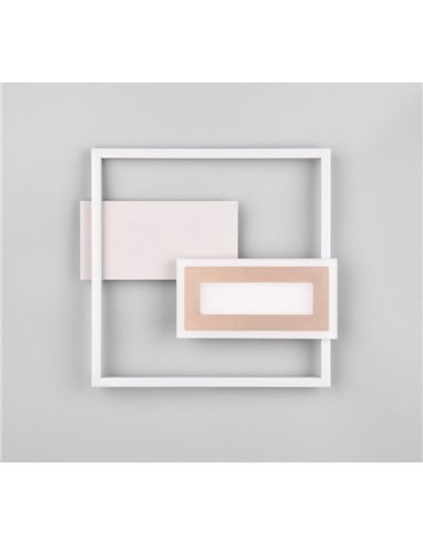 Plafón de techo LED SPIRO 22W cuadrados decorativos 30x33cm 1x 2500lm, 3000K 