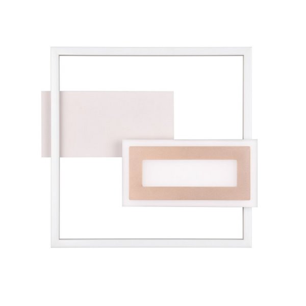 Plafonnier LED SPIRO 22W, carrés décoratifs, 30x33cm, 1x 2500lm, 3000K