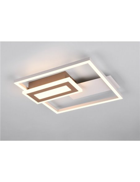 Plafón de techo LED SPIRO 22W cuadrados decorativos 30x33cm 1x 2500lm, 3000K 