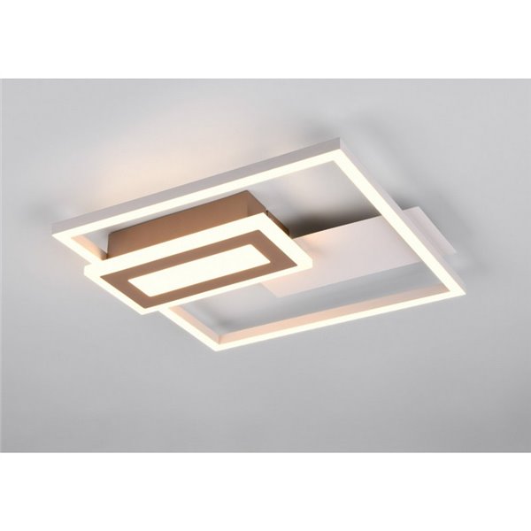 Luminária de teto LED SPIRO 22W, quadrados decorativos, 30x33cm, 1x 2500lm, 3000K