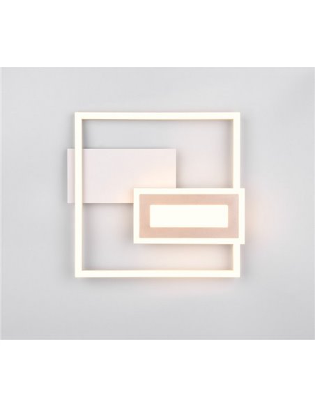Plafonnier LED SPIRO 22W, carrés décoratifs, 30x33cm, 1x 2500lm, 3000K