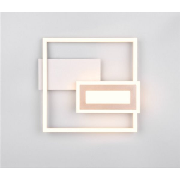 Plafonnier LED SPIRO 22W, carrés décoratifs, 30x33cm, 1x 2500lm, 3000K