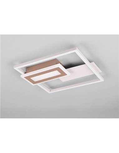 Plafón de techo LED SPIRO 22W cuadrados decorativos 30x33cm 1x 2500lm, 3000K 