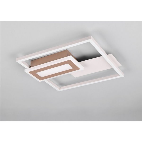 Plafón de techo LED SPIRO 22W cuadrados decorativos 30x33cm 1x 2500lm, 3000K 