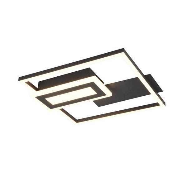 Luminária de teto LED SPIRO 22W, quadrados decorativos, 30x33cm, 1x 2500lm, 3000K