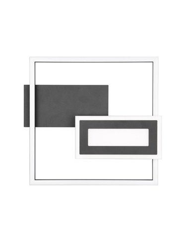 Plafonnier LED SPIRO 22W, carrés décoratifs, 30x33cm, 1x 2500lm, 3000K