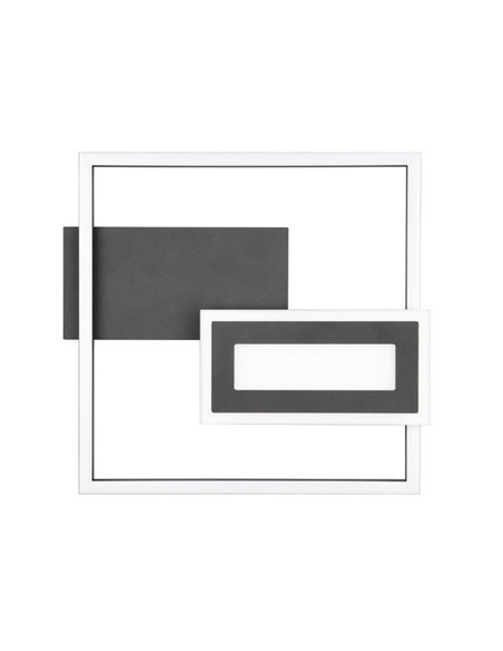 Plafonnier LED SPIRO 22W, carrés décoratifs, 30x33cm, 1x 2500lm, 3000K