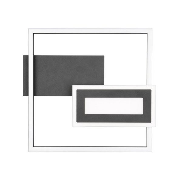 Luminária de teto LED SPIRO 22W, quadrados decorativos, 30x33cm, 1x 2500lm, 3000K