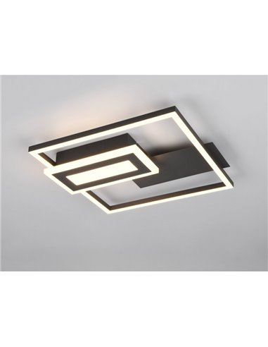 Plafonnier LED SPIRO 22W, carrés décoratifs, 30x33cm, 1x 2500lm, 3000K