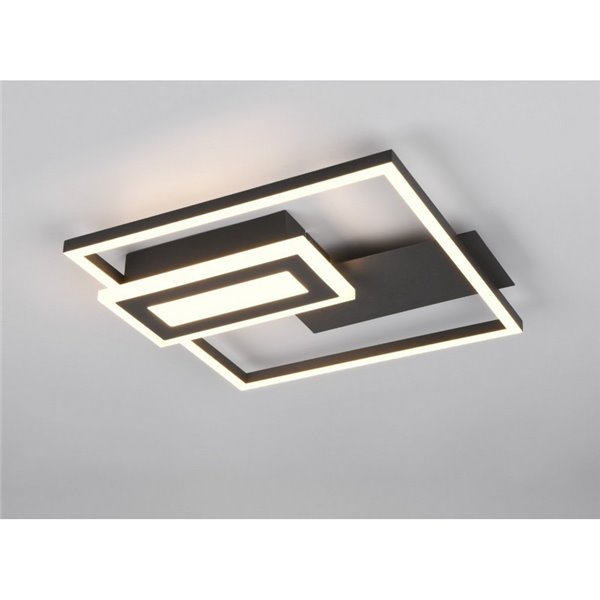 Plafonnier LED SPIRO 22W, carrés décoratifs, 30x33cm, 1x 2500lm, 3000K