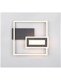 Luminária de teto LED SPIRO 22W, quadrados decorativos, 30x33cm, 1x 2500lm, 3000K