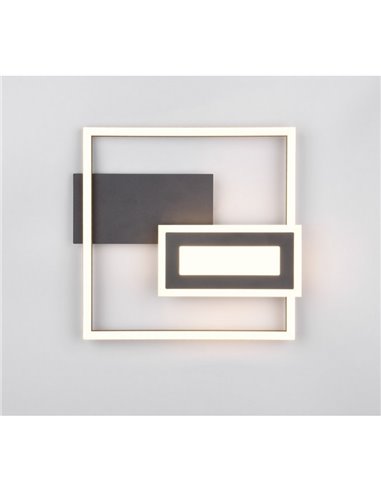 Luminária de teto LED SPIRO 22W, quadrados decorativos, 30x33cm, 1x 2500lm, 3000K