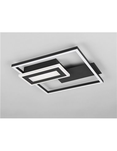 Luminária de teto LED SPIRO 22W, quadrados decorativos, 30x33cm, 1x 2500lm, 3000K