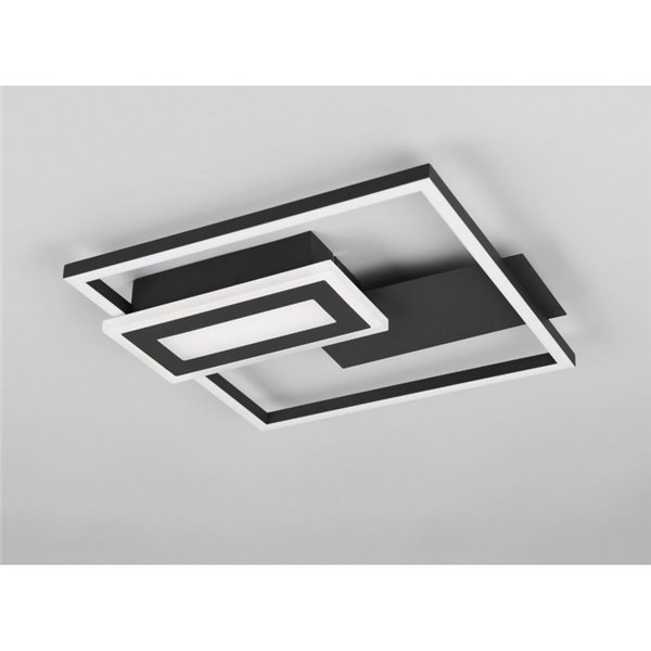 Plafonnier LED SPIRO 22W, carrés décoratifs, 30x33cm, 1x 2500lm, 3000K