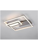 Luminária de teto LED SPIRO 22W, quadrados decorativos, 30x33cm, 1x 2500lm, 3000K