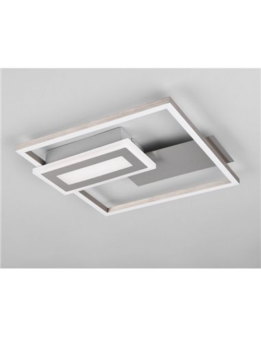 Luminária de teto LED SPIRO 22W, quadrados decorativos, 30x33cm, 1x 2500lm, 3000K