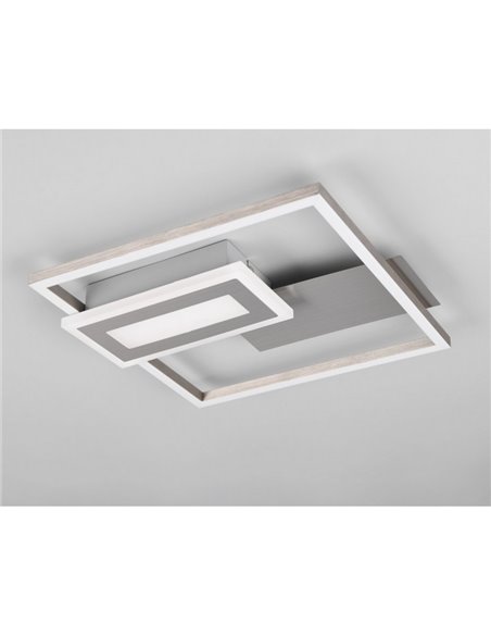 Plafón de techo LED SPIRO 22W cuadrados decorativos 30x33cm 1x 2500lm, 3000K 