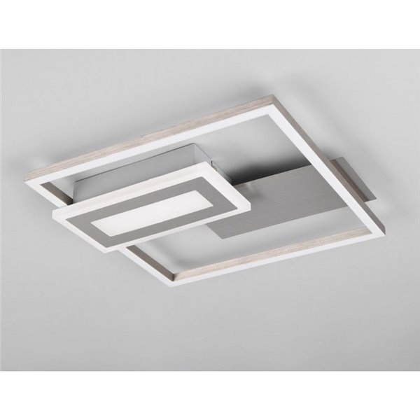 Luminária de teto LED SPIRO 22W, quadrados decorativos, 30x33cm, 1x 2500lm, 3000K