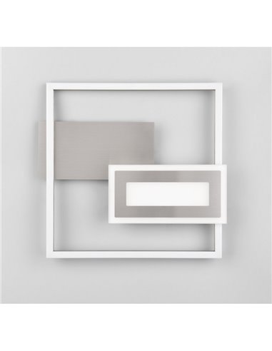 Luminária de teto LED SPIRO 22W, quadrados decorativos, 30x33cm, 1x 2500lm, 3000K
