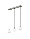 Lámpara de techo 3 pantallas MOLLY altura ajustable bombilla excl. 3x E14 max. 10W IP20 Níquel mate
