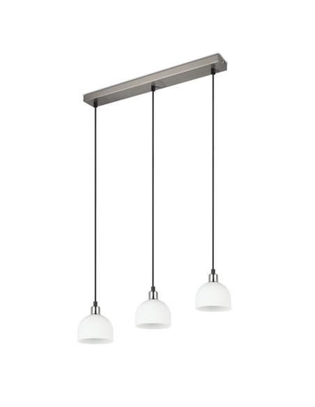 Lámpara de techo 3 pantallas MOLLY altura ajustable bombilla excl. 3x E14 max. 10W IP20 Níquel mate